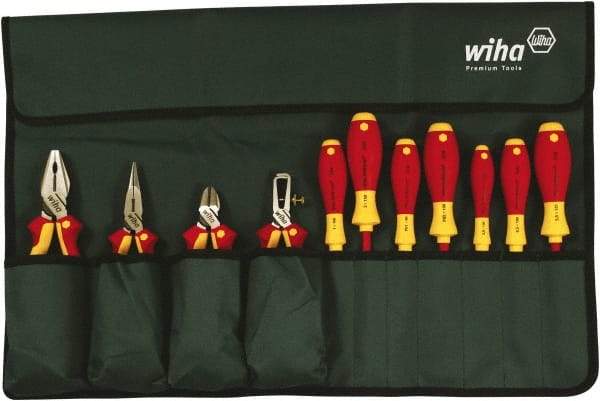 Wiha - 11 Piece Insulated Plier Set - Comes in Box - Exact Industrial Supply