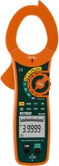 Extech - MA1500, CAT IV, Digital True RMS Auto Ranging Clamp Meter with 2" Clamp On Jaws - 750 VAC, 1000 VDC, 1500 AC/DC Amps, Measures Voltage, Capacitance, Current, Frequency, Resistance - Exact Industrial Supply