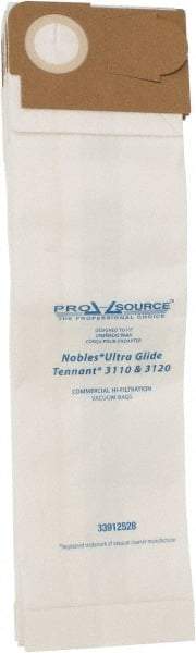 PRO-SOURCE - Meltblown Polypropylene & Paper Vacuum Bag - For Nobles Ultra Glide V-DMU-15, Tennant 3110 & 3120 - Exact Industrial Supply