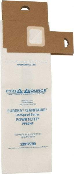 PRO-SOURCE - Meltblown Polypropylene & Paper Vacuum Bag - For Eureka LiteSpeed Models 5700-5739 & 5800-5839 & Powr-Flite PF82HF Uprights - Exact Industrial Supply