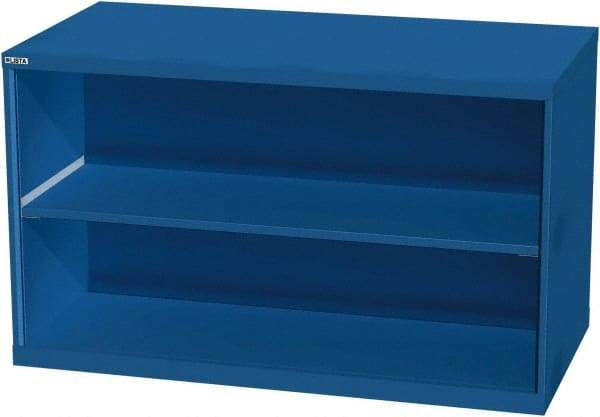 LISTA - 2 Shelf, 33-1/2" High x 56" Wide Bookcase - 28-1/2" Deep, Steel, Blue - Exact Industrial Supply
