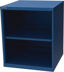 LISTA - 2 Shelf, 33-1/2" High x 28" Wide Bookcase - 28-1/2" Deep, Steel, Blue - Exact Industrial Supply