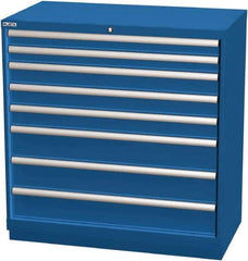 LISTA - 8 Drawer, Modular Storage Cabinet - Steel, 40-1/4" Wide x 22-1/2" Deep x 41-3/4" High, Blue - Exact Industrial Supply