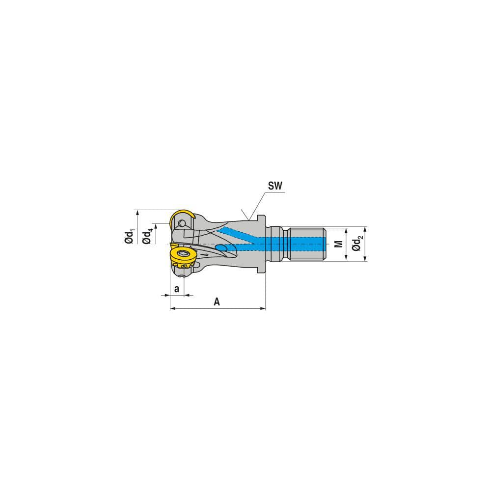 Indexable Copy End Mills; Maximum Depth Of Cut: 4.00 mm; Shank Type: Modular; Toolholder Style: G251; Shank Diameter (Inch): 17.0000; Shank Diameter (mm): 17.0000; Maximum Ramping Angle: 8  ™; Compatible Insert Style: RDHX; Compatible Insert Size Code: RD