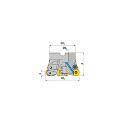 Indexable Copy Face Mills; Maximum Depth Of Cut: 2.80 mm; Compatible Insert Size Code: RD.X 1003..; Arbor Hole Diameter (mm): 16.00; Maximum Ramping Angle: 5.9  ™; Overall Height (mm): 43.00 mm; Series: R1000A-10; Number of Cutter Inserts: 6; Cutter Style