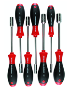 7 Piece - 3/16 - 1/2 - SoftFinish® Cushion Grip Inch Nut Driver Set - Exact Industrial Supply
