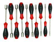 10 Piece - 3/16 - 5/8 - SoftFinish® Cushion Grip Inch Nut Driver Set - Exact Industrial Supply