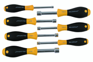 7 Piece - 3/16 - 1/2 - SoftFinish® Cushion Grip Nut Driver Hollow Shaft Set - Exact Industrial Supply