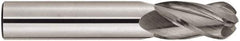 Niagara Cutter - 1" Diam, 4" LOC, 4 Flute Solid Carbide Ball End Mill - TiAlN Finish, Single End, 7" OAL, 1" Shank Diam, Spiral Flute - Exact Industrial Supply