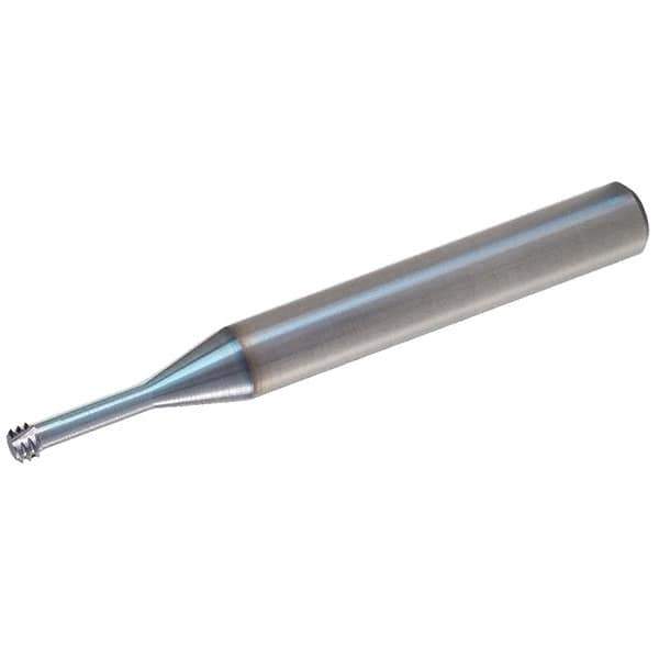 Vargus - 3-48 UN, 1.9mm Cutting Diam, 3 Flute, Solid Carbide Helical Flute Thread Mill - Internal Thread, 1.59mm LOC, 57mm OAL, 6mm Shank Diam - Exact Industrial Supply