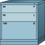 Bench-Standard Cabinet - 3 Drawers - 30 x 28-1/4 x 33-1/4" - Multiple Drawer Access - Exact Industrial Supply