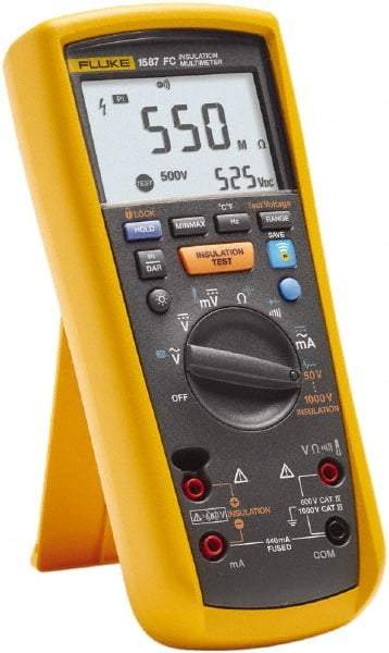 Fluke - 7 Piece, Digital Multimeter Kit - 1,000 Volt Max - Exact Industrial Supply