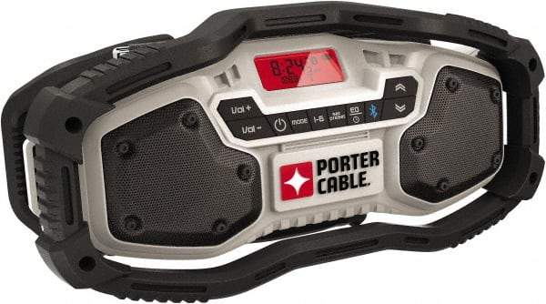 Porter-Cable - LED Worksite Radio - Powered by 120V AC 12V, 20V Max Batteries - Exact Industrial Supply
