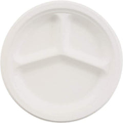 Chinet - Chinet 10-1/4" 3 Compartment Paper Plate - White - Exact Industrial Supply