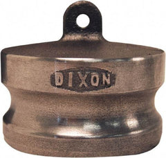 Dixon Valve & Coupling - 4" Malleable Iron Cam & Groove Suction & Discharge Hose Dust Plug For Use with Couplers - Part DP, 100 Max psi - Exact Industrial Supply