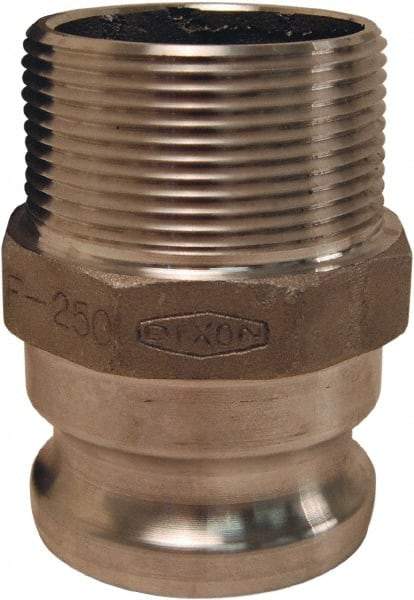 Dixon Valve & Coupling - 4" Aluminum Cam & Groove Suction & Discharge Hose Male Adapter Male NPT Thread - Part F, 4" Thread, 100 Max psi - Exact Industrial Supply
