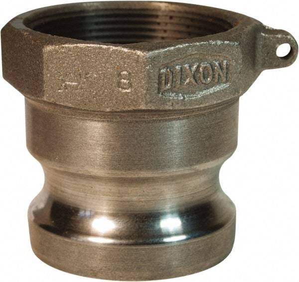 Dixon Valve & Coupling - 4" Malleable Iron Cam & Groove Suction & Discharge Hose Male Adapter Female NPT Thread - Part A, 4" Thread, 100 Max psi - Exact Industrial Supply