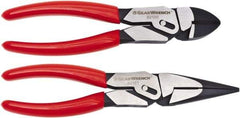 GearWrench - 2 Piece Long Nose & Diagonal Plier Set - Exact Industrial Supply