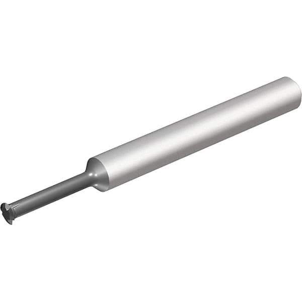 Vargus - 0.25mm Pitch, Internal Single Profile Thread Mill - 1mm Noml Diam, 0.028" Cut Diam, 3mm Shank Diam, 3 Flute, 0.122" Neck Length, 1.22" OAL, TiCN Finish - Exact Industrial Supply
