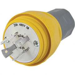 Hubbell Wiring Device-Kellems - 3-Phase Delta 480 VAC 20A NEMA L16-20P Industrial Twist Lock Plug - Exact Industrial Supply