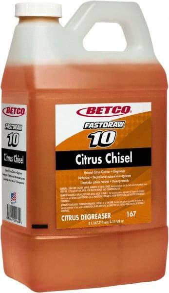 Betco - 2 L Bottle Cleaner/Degreaser - Liquid, Citrus - Exact Industrial Supply