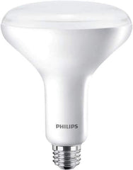 Philips - 9 Watt LED Flood/Spot Medium Screw Lamp - 2,700°K Color Temp, 650 Lumens, 120 Volts, Dimmable, Shatter Resistant, BR40, 25,000 hr Avg Life - Exact Industrial Supply