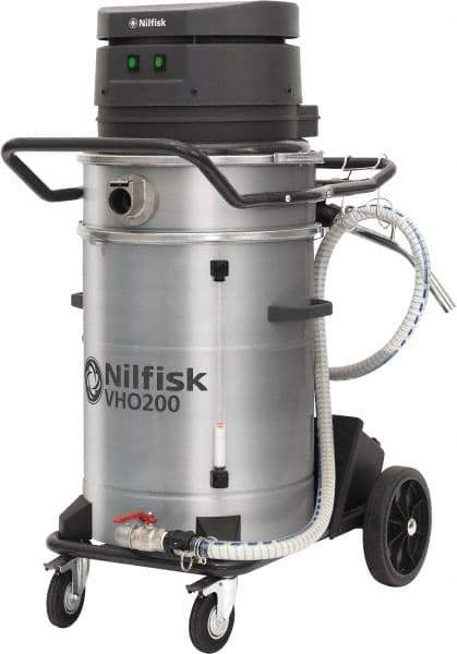 Nilfisk - 14 Gal, Painted Steel Tank, Dry, Machine Shop Vacuum Cleaner - 13.3 Amps - Exact Industrial Supply