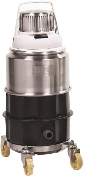Nilfisk - 1.72 Gal, Stainless Steel Tank, Dry, Clean Room Vacuum Cleaner - 1.5 hp, 10 Amps - Exact Industrial Supply