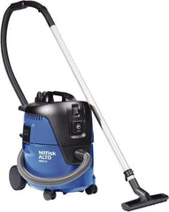 Nilfisk - 5 Gal Plastic Tank, Electric Powered Wet/Dry Vacuum - 1.34 Peak hp, 120 Volt, 8.3 Amps, 11-1/2' Hose Fitting, Washable Wet/Dry, Accessories Included - Exact Industrial Supply