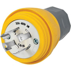 Hubbell Wiring Device-Kellems - 3-Phase Delta 480 VAC 30A NEMA L16-30P Industrial Twist Lock Plug - Exact Industrial Supply