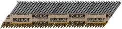 Stanley Bostitch - 12 Gauge 0.113" Shank Diam 2" Long Framing Nails for Power Nailers - Steel, Bright Finish, Smooth Shank, Angled Stick Paper Tape Collation, Round Head - Exact Industrial Supply