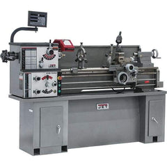 Jet - 13" Swing, 43" Between Centers, 230 Volt, Single Phase Bench Lathe - 2 hp, 70 to 2,000 RPM, 1-3/8" Bore Diam, 30" Deep x 28-1/2" High x 79" Long - Exact Industrial Supply