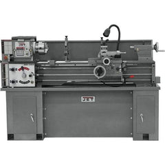 Jet - 13" Swing, 40" Between Centers, 230 Volt, Single Phase Bench Lathe - 2 hp, 60 to 1,240 RPM, 1-3/8" Bore Diam, 28-1/2" Deep x 30" High x 79" Long - Exact Industrial Supply