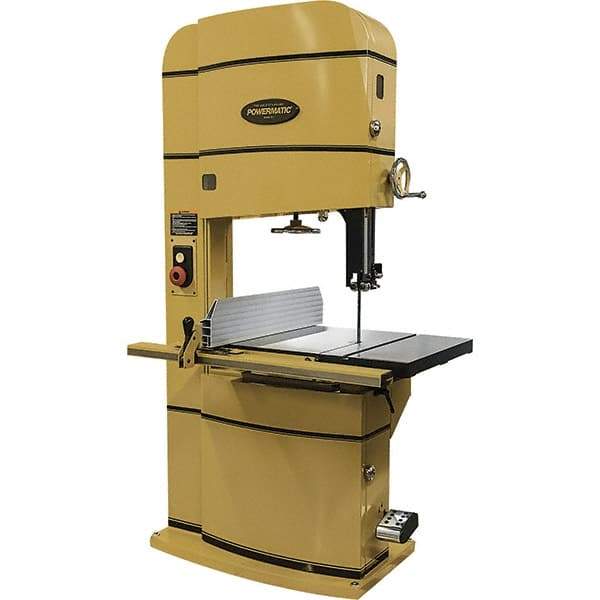 Powermatic - 24" Throat Capacity, Step Pulley Vertical Bandsaw - 2,500/4,800 SFPM, 5 hp, Three Phase - Exact Industrial Supply