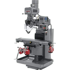 Jet - 10" Table Width x 50" Table Length, Electronic Variable Speed Control, 3 Phase Knee Milling Machine - 3 hp - Exact Industrial Supply