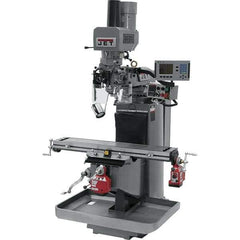 Jet - 9" Table Width x 49" Table Length, Electronic Variable Speed Control, 3 Phase Knee Milling Machine - 3 hp - Exact Industrial Supply