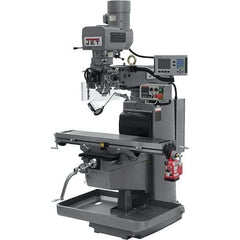 Jet - 10" Table Width x 50" Table Length, Electronic Variable Speed Control, 3 Phase Knee Milling Machine - 3 hp - Exact Industrial Supply