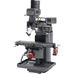 Jet - 10" Table Width x 50" Table Length, Electronic Variable Speed Control, 3 Phase Knee Milling Machine - 3 hp - Exact Industrial Supply