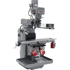 Jet - 10" Table Width x 50" Table Length, Electronic Variable Speed Control, 3 Phase Knee Milling Machine - 3 hp - Exact Industrial Supply