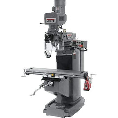 Jet - 9" Table Width x 49" Table Length, Electronic Variable Speed Control, 3 Phase Knee Milling Machine - 3 hp - Exact Industrial Supply