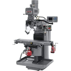 Jet - 10" Table Width x 50" Table Length, Electronic Variable Speed Control, 3 Phase Knee Milling Machine - 3 hp - Exact Industrial Supply