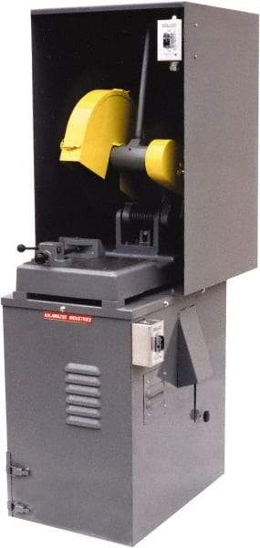 Kalamazoo - 12 or 14" Blade Diam, 1" Arbor Hole, Straight Chop & Cutoff Saw - 4,400 RPM, 5 hp, 220 Volts, 1 Phase - Exact Industrial Supply