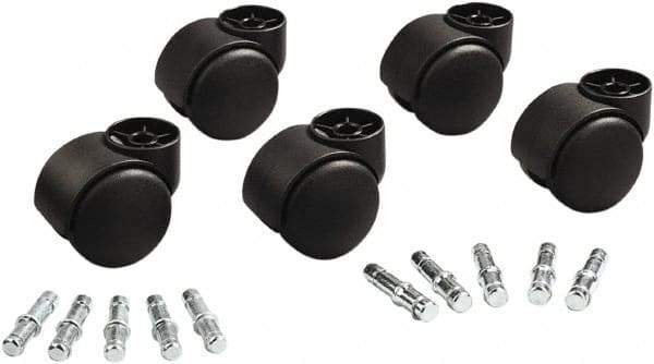 Master Caster - Matte Black Caster Set - For Office & Home Furniture - Exact Industrial Supply