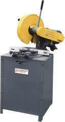 Kalamazoo - 14" Blade Diam, 1" Arbor Hole, Miter Chop & Cutoff Saw - 4,400 RPM, 5 hp, 220/440 Volts, 3 Phase - Exact Industrial Supply