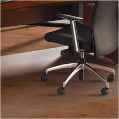 Floortex - 60" Long x 60" Wide, Chair Mat - Square, Straight Edge Style - Exact Industrial Supply