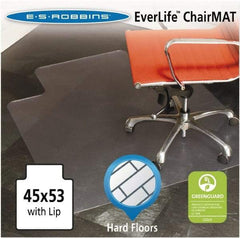 ES Robbins - 53" Long x 45" Wide, Chair Mat - Rectangular, Straight Edge Style - Exact Industrial Supply