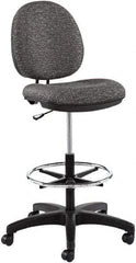 ALERA - 19-1/2 Inch Wide x 26-3/4 Inch Deep x 51-1/8 Inch High, Swivel Base, Swivel Task Chair - 100% Acrylic Seat, Graphite Gray - Exact Industrial Supply