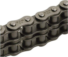 Tritan - 3/4" Pitch, ANSI 60-2, Double Strand Roller Chain - Chain No. 60-2, 14,298 Lb. Capacity, 100 Ft. Long, 15/32" Roller Diam, 0.495" Roller Width - Exact Industrial Supply