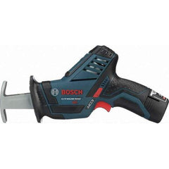 Bosch - 12V, 0 to 3,000 SPM, Cordless Reciprocating Saw - 0.5699" Stoke Length, Lithium-Ion Batteries Included - Exact Industrial Supply