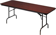 ICEBERG - 30" Long x 96" Wide x 29" High, Folding Table - Mahogany - Exact Industrial Supply